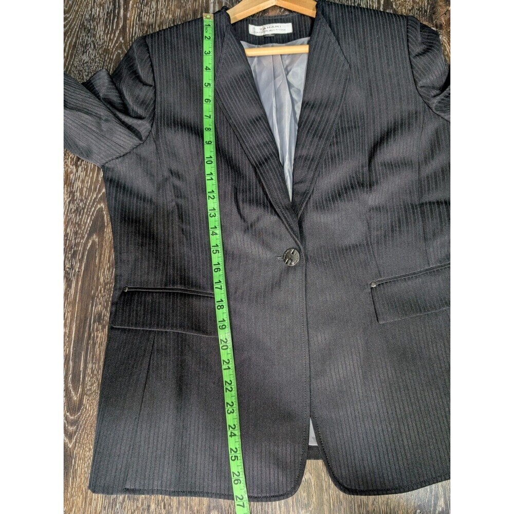 Tahari Arthur S. Levine Women's Size 12‎ Black Lined Dress Blazer Jacket N92 - Picture 9 of 9